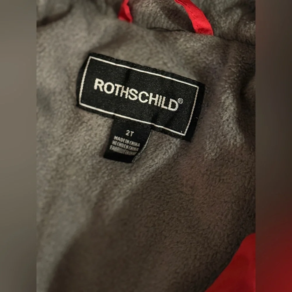 Rothschild Cherry Puffer Coat with Fur Trim